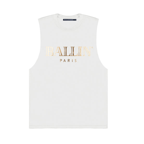 BALLIN GOLD FOIL MUSCLE TEE