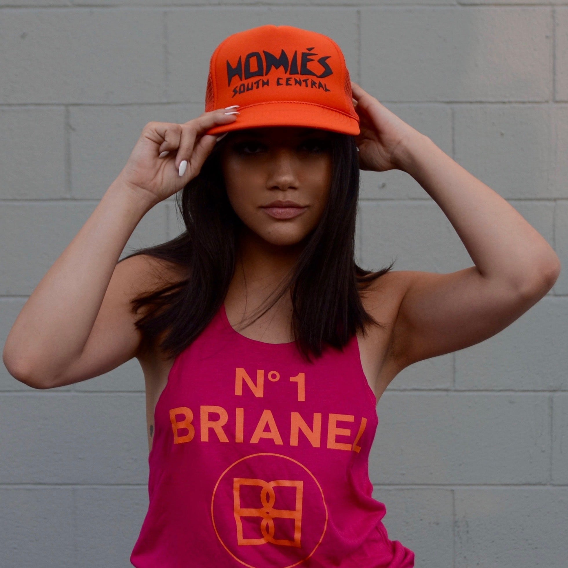 HOMIÉS TENDENCIES ORANGE MESH TRUCKER HAT