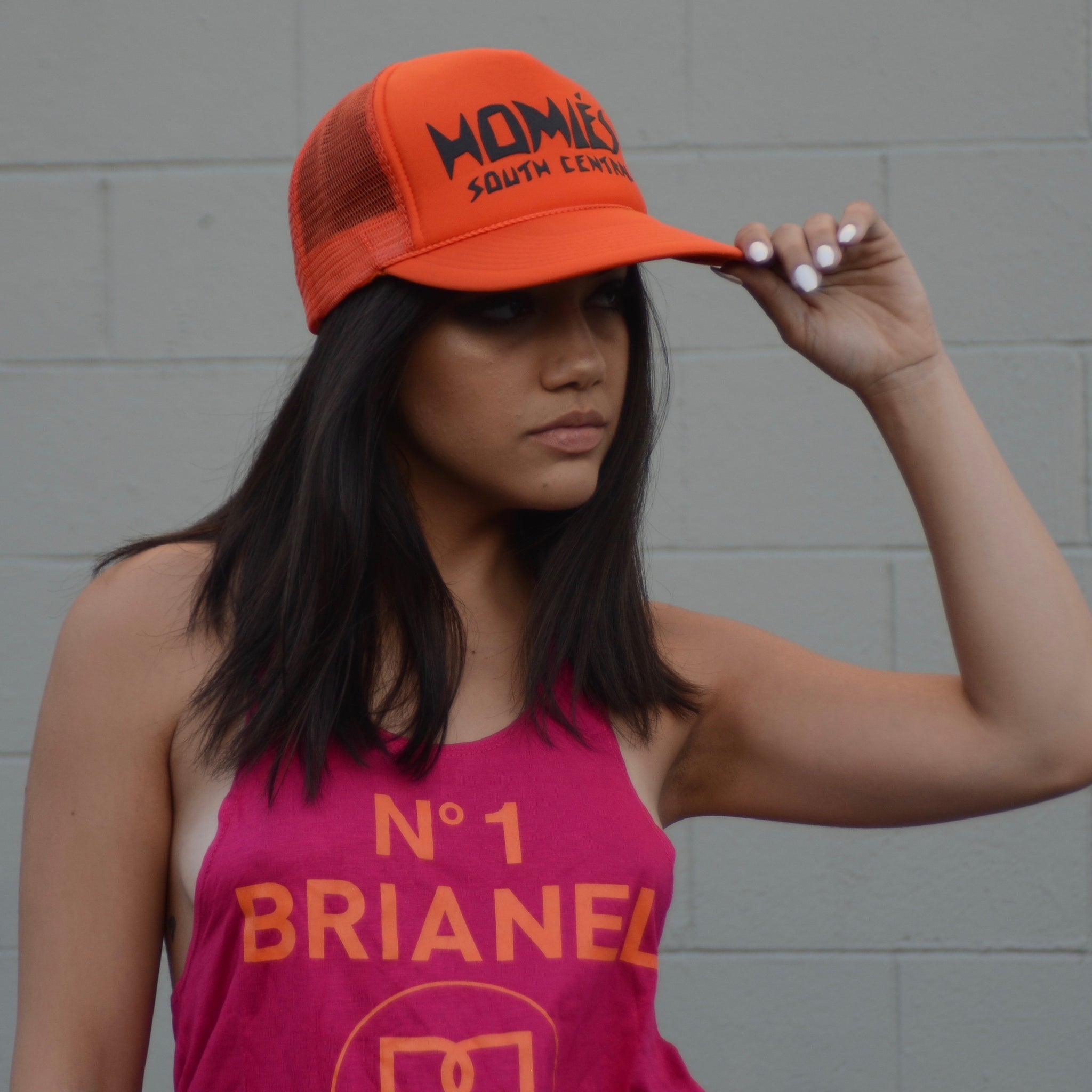 HOMIÉS TENDENCIES ORANGE MESH TRUCKER HAT