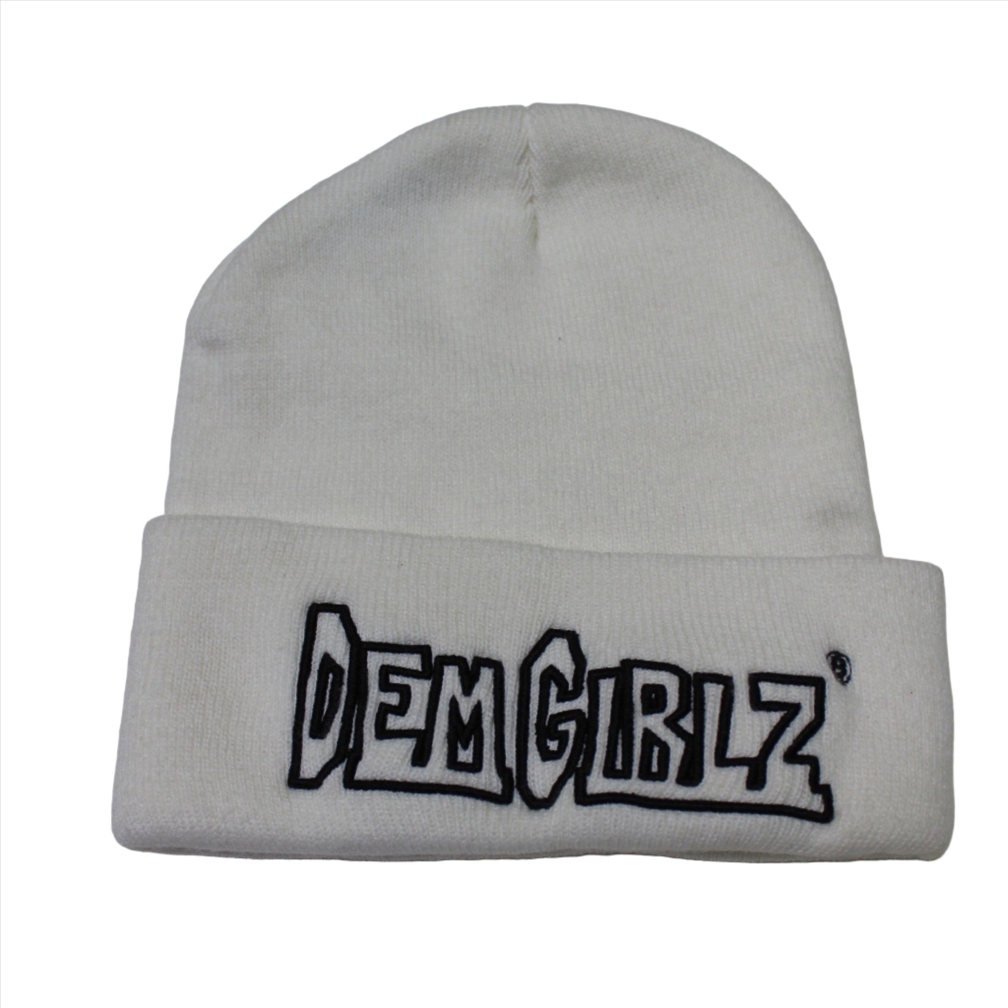DEM GIRLZ WHITE BEANIE