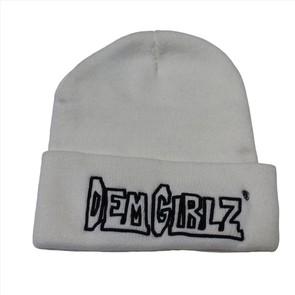 DEM GIRLZ WHITE BEANIE