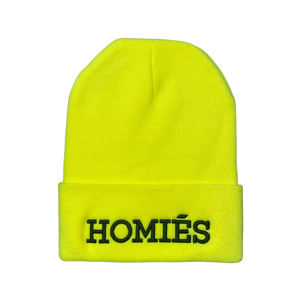 HOMIÉS NEON YELLOW/BLACK BEANIE