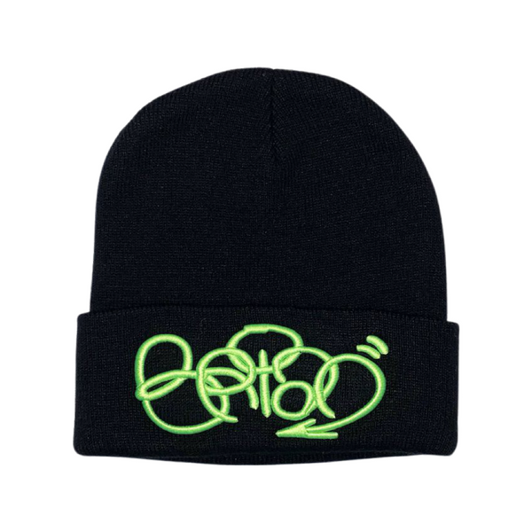 BRIAN GRAFFITI BLACK BEANIE