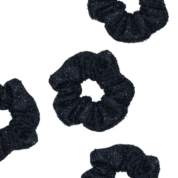 BLACK LUREX TWEED SCRUNCHIE BRACELET