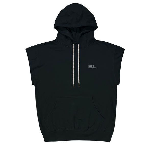 SLEEVELESS HOODIE WITH BLING STRING
