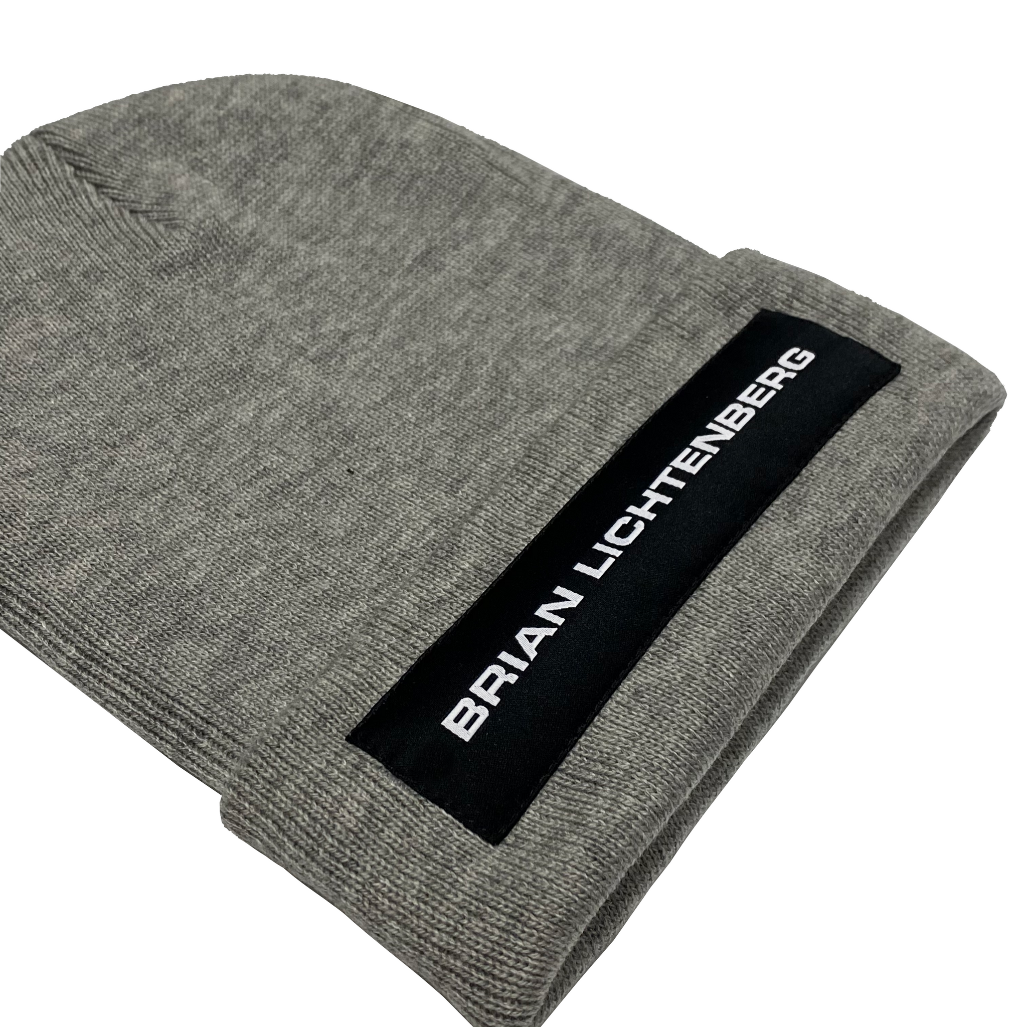 BL LABEL HEATHER GREY BEANIE