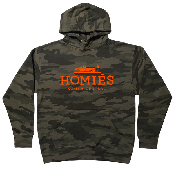 HOMIÉS NEON ORANGE CAMO HOODIE