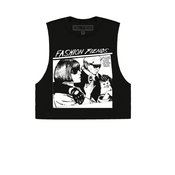 FASHION FIENDS CROPPED MUSCLE TEE