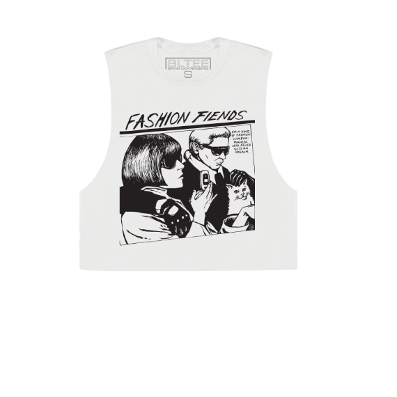 FASHION FIENDS CROPPED MUSCLE TEE