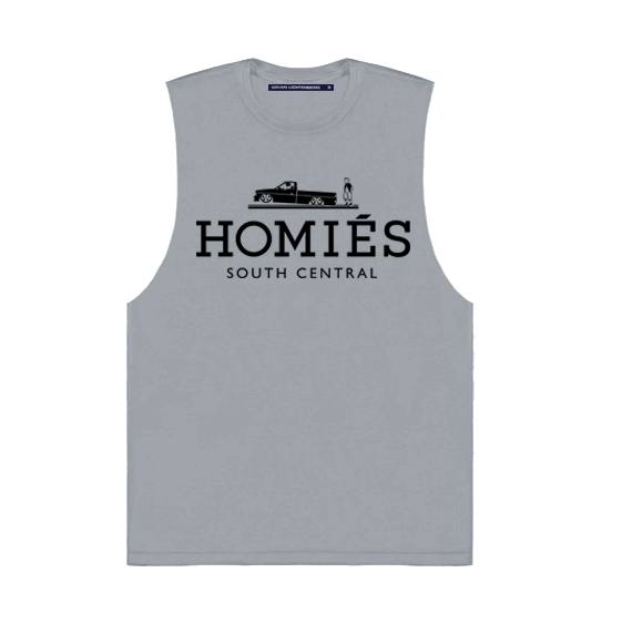 HOMIÉS HEATHER GREY MUSCLE TEE