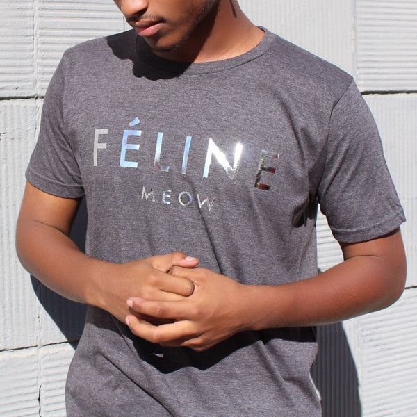 FELINE SILVER FOIL TEE