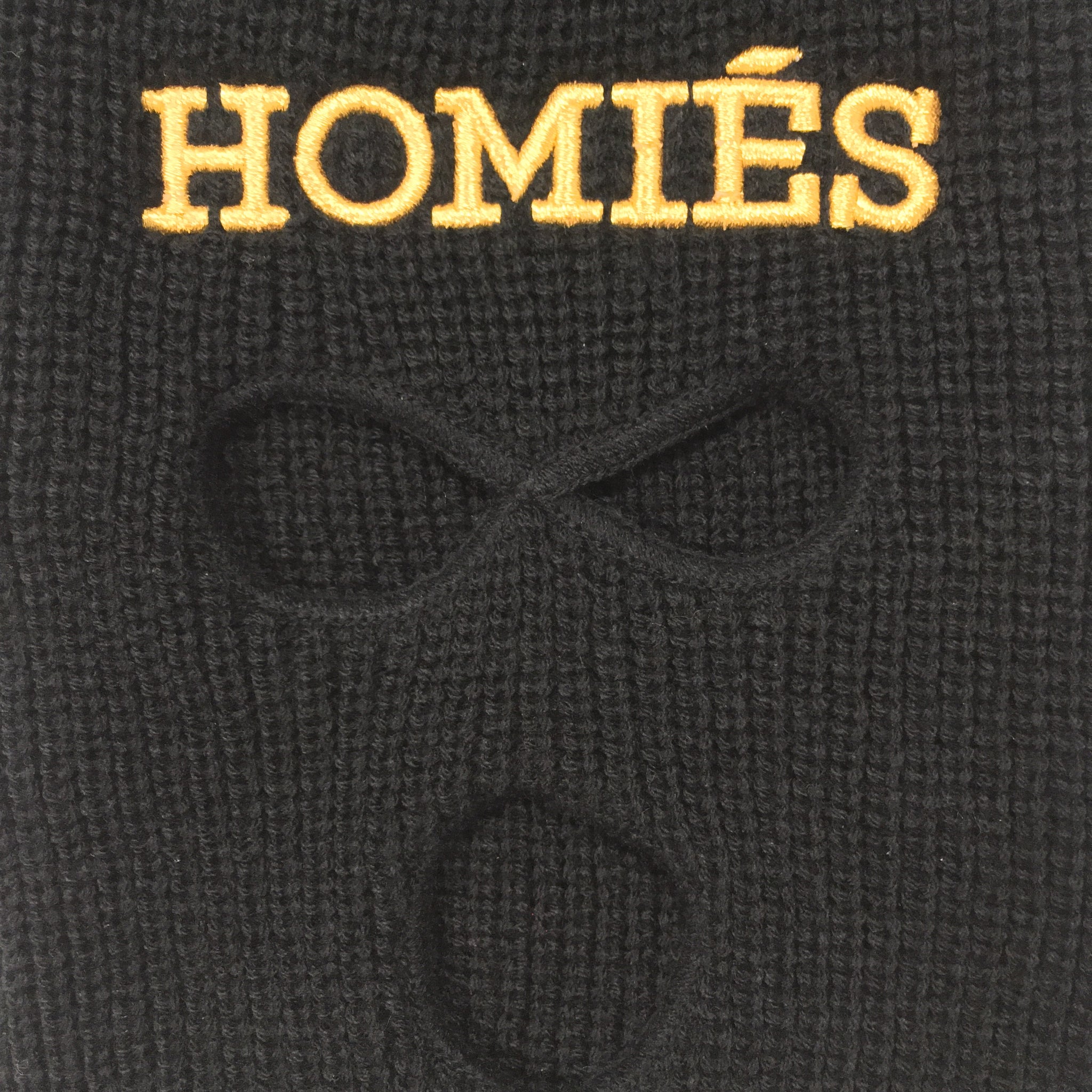 HOMIÉS BLACK/GOLD SKI MASK BEANIE