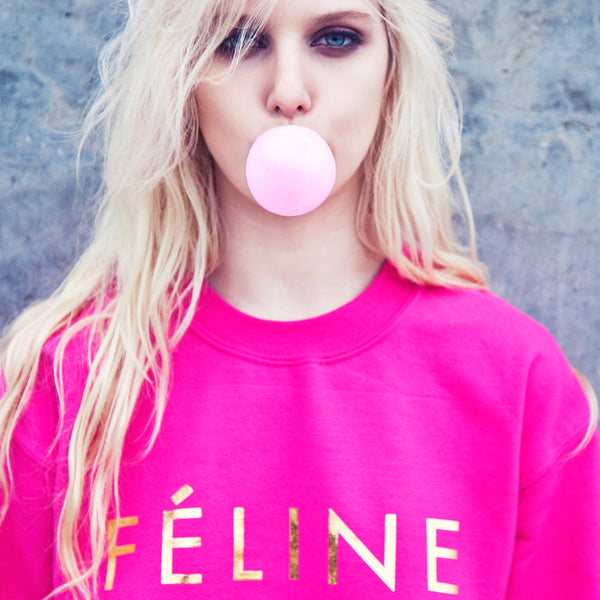 FELINE GOLD FOIL SWEATSHIRT