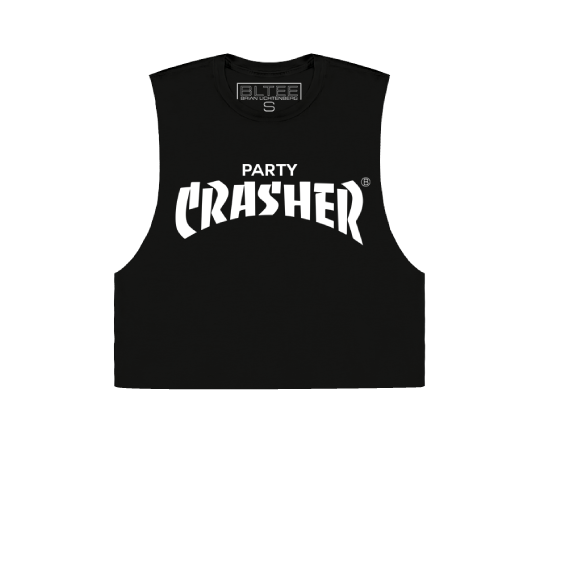 PARTY CRASHER CROPPED MUSCLE TEE