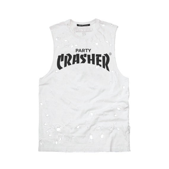 PARTY CRASHER DESTROYED MUSCLE TEE