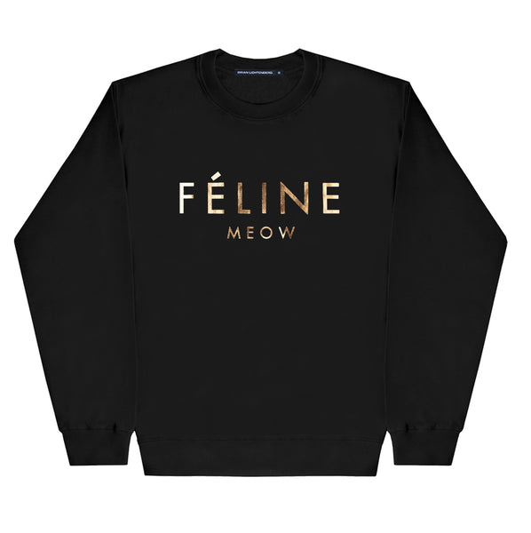 FELINE GOLD FOIL SWEATSHIRT
